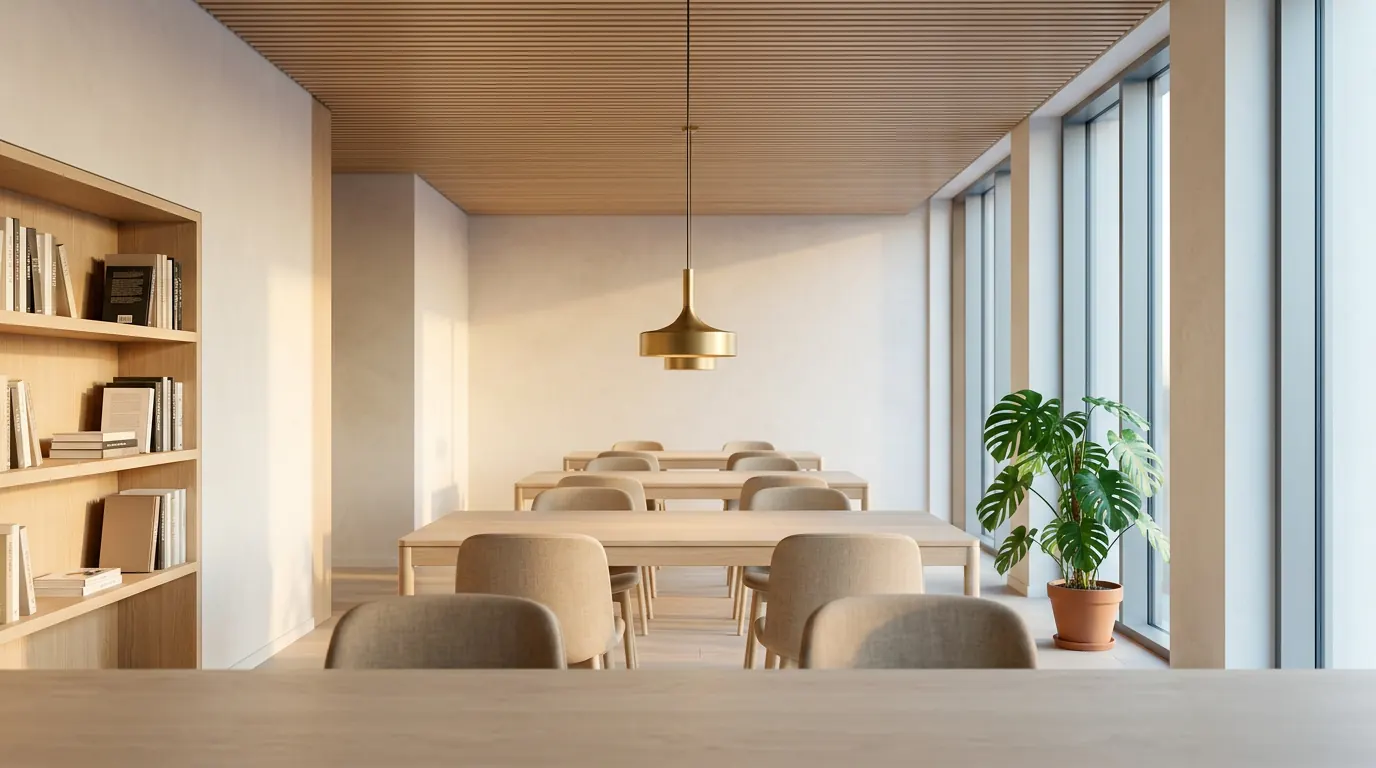 Resident co-working space with private offices and meeting rooms