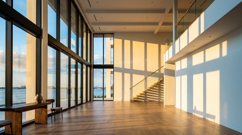 Architect working with natural light in a modern studio