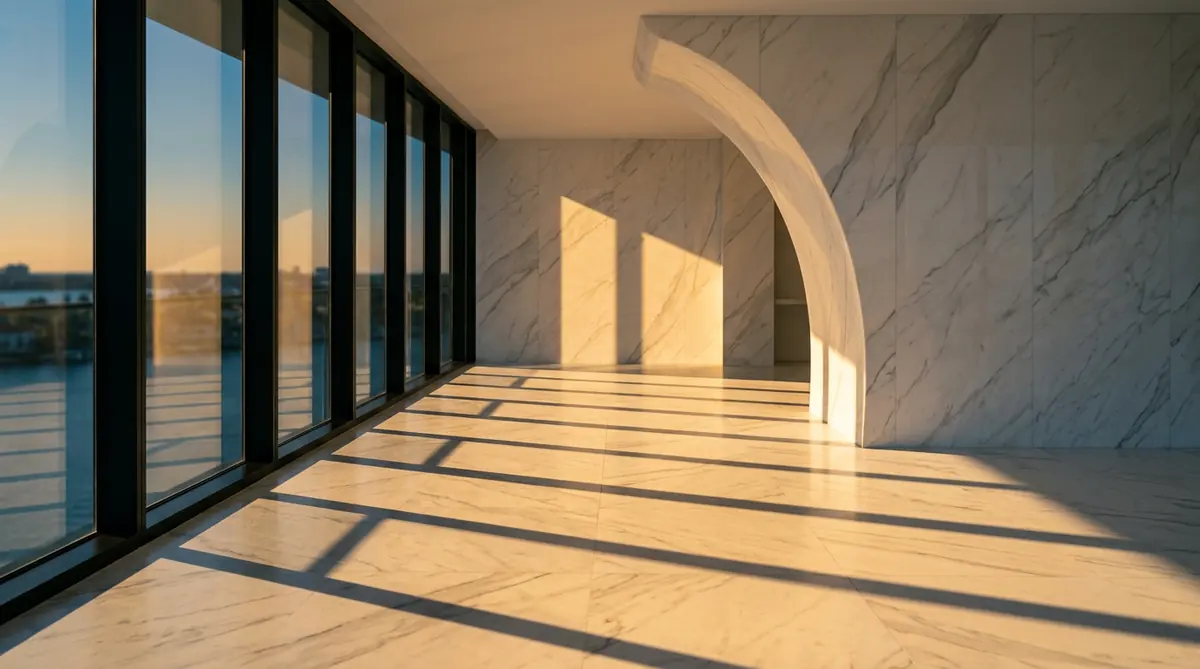 Architect working with natural light in a modern studio